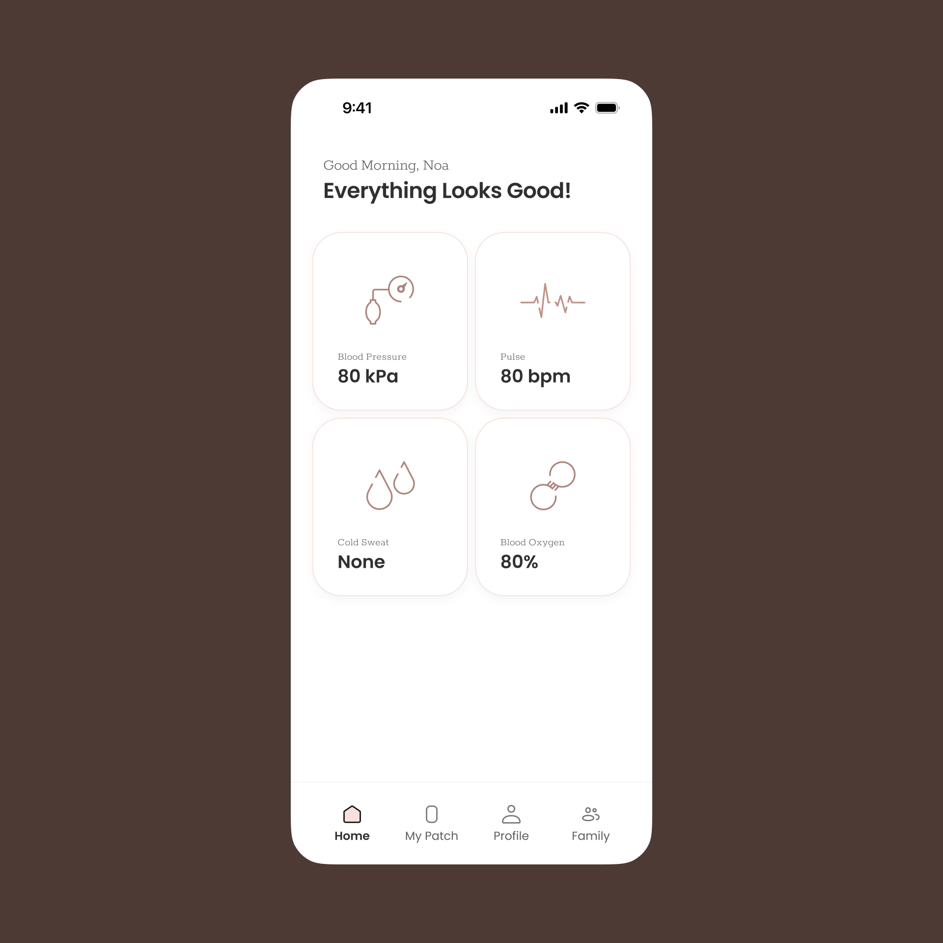 A simple dashboard that helps users understand whether they’re having an allergic reaction.